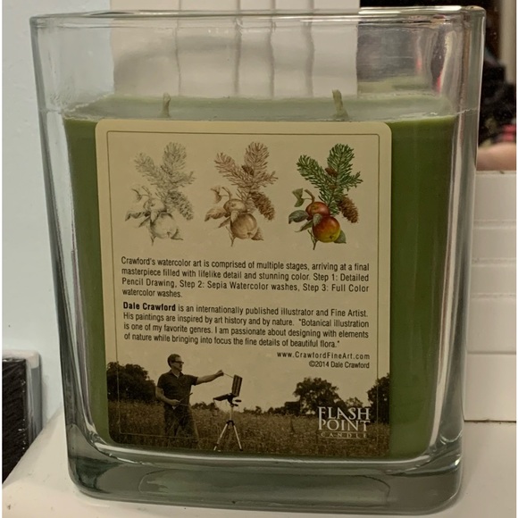 FLASHPOINT CANDLE “Apple Pinecone” 2-WICK SOY CANDLE IN GLASS! Hand Poured USA - Picture 4 of 9